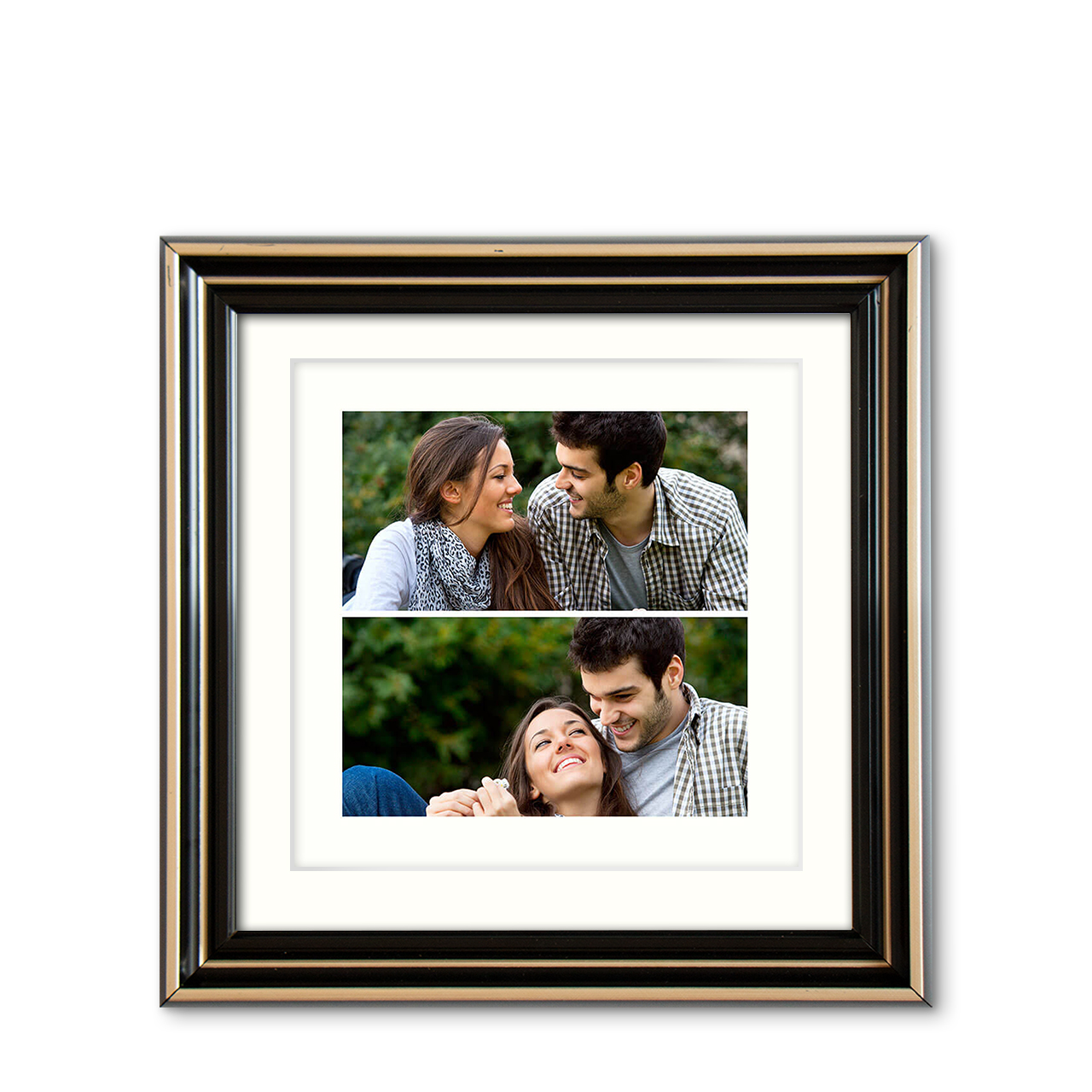 2-Photo Landscape - Modern Wood Frame with Photo 2-Photo Landscape - Modern Wood Frame with Photo