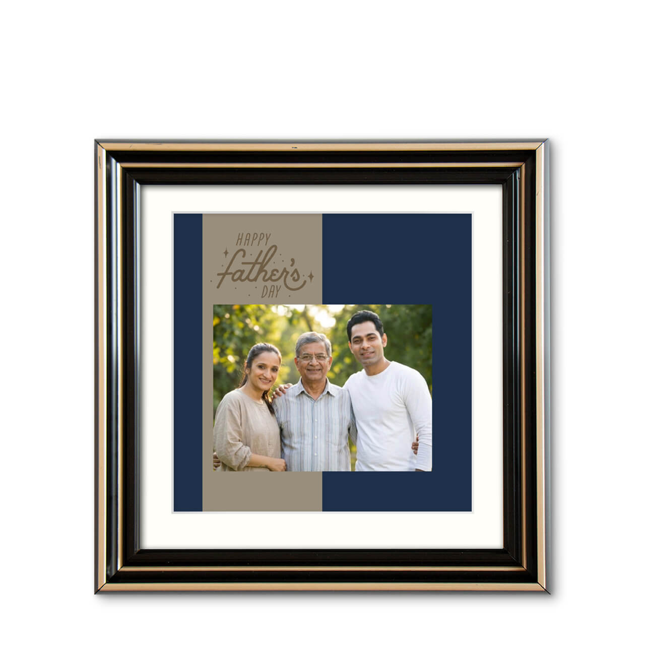 Fathers Day - Modern Wood Frame with Photo Fathers Day - Modern Wood Frame with Photo