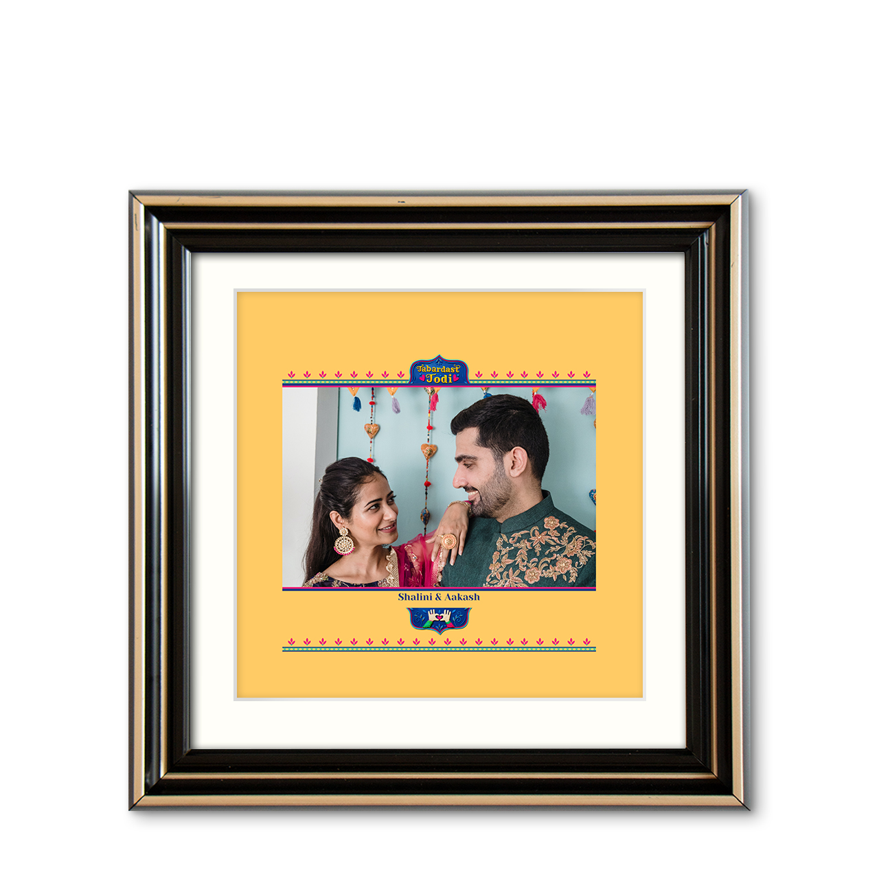 Jabardast Jodi - Modern Wood Frame with Photo Jabardast Jodi - Modern Wood Frame with Photo