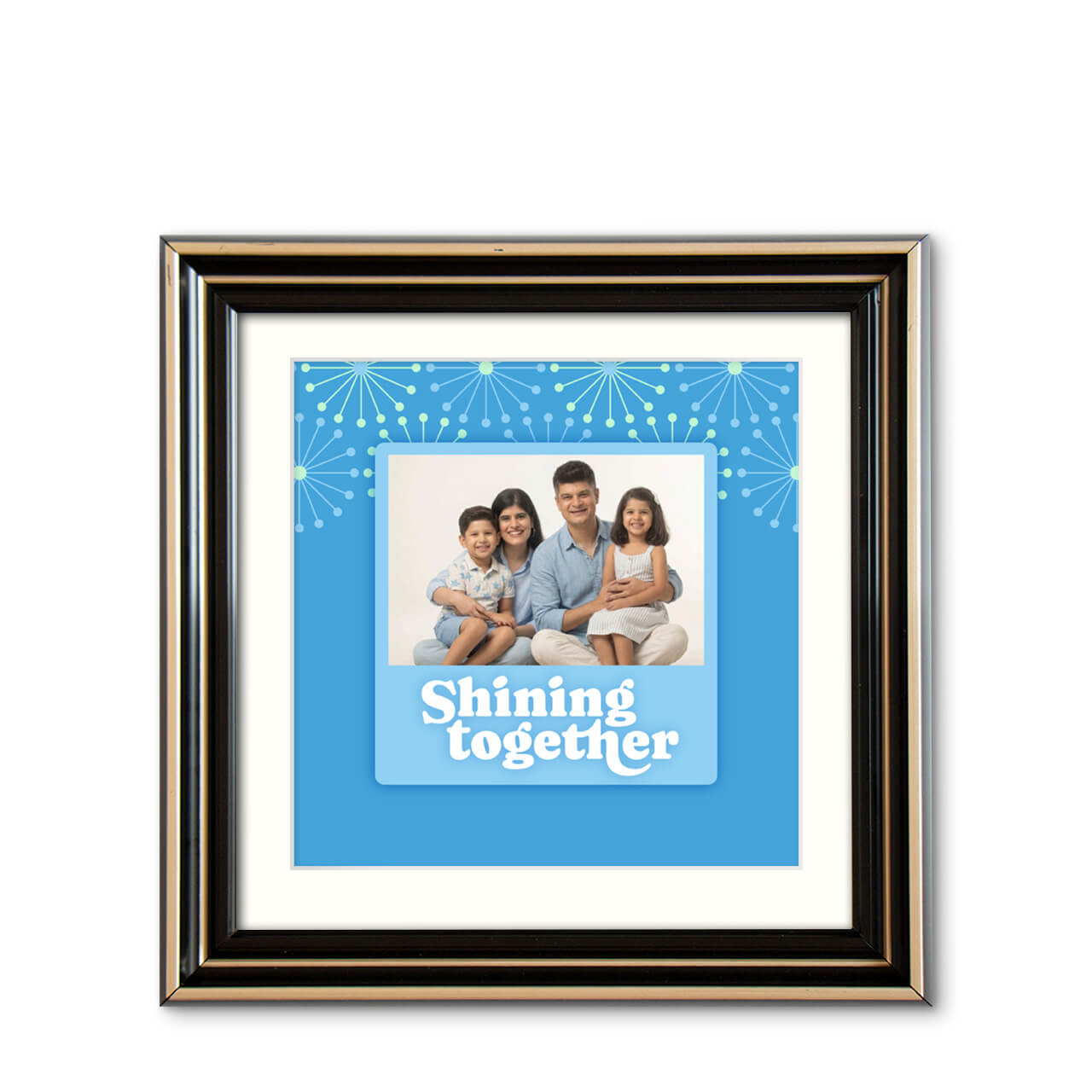Shining Together - Modern Wood Frame with Photo Shining Together - Modern Wood Frame with Photo