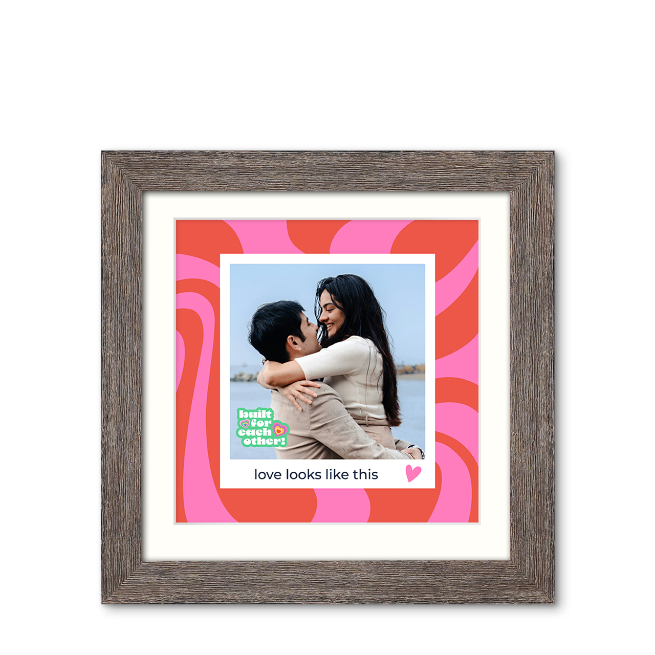Berry Flow - Natural Grooves Frame with Photo Berry Flow - Natural Grooves Frame with Photo