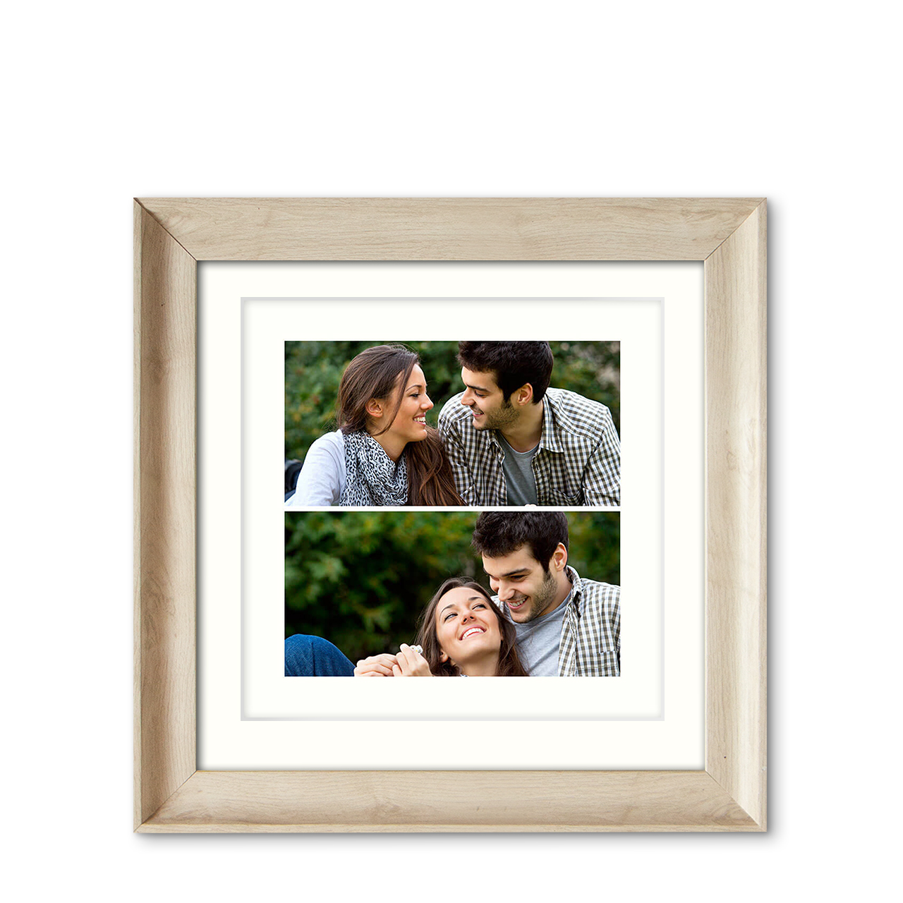 2-Photo Landscape - Natural Wood Frame with Photo 2-Photo Landscape - Natural Wood Frame with Photo