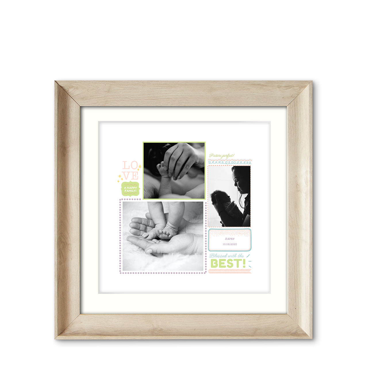 Angelic Moments - Natural Wood Frame with Photo Angelic Moments - Natural Wood Frame with Photo