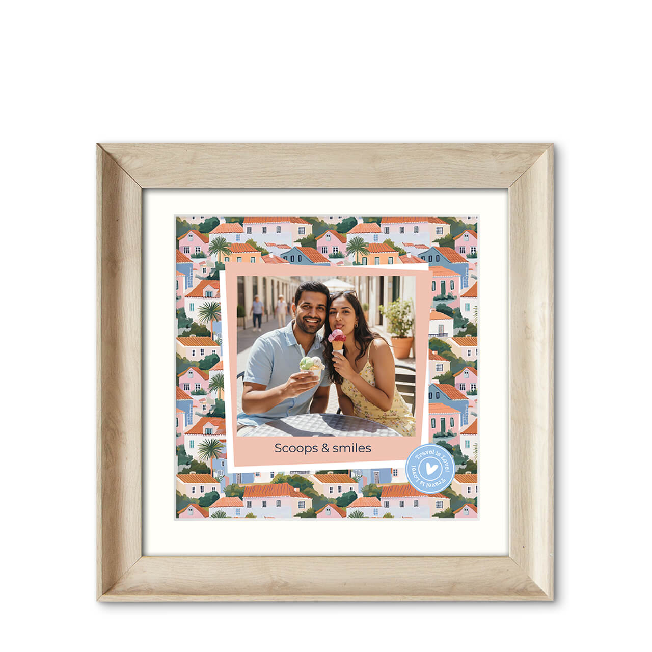 Bruised Passports - Natural Wood Frame with Photo Bruised Passports - Natural Wood Frame with Photo