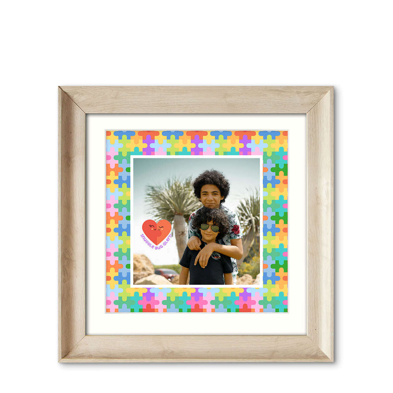 Puzzle Pop - Natural Wood Frame with Photo Puzzle Pop - Natural Wood Frame with Photo