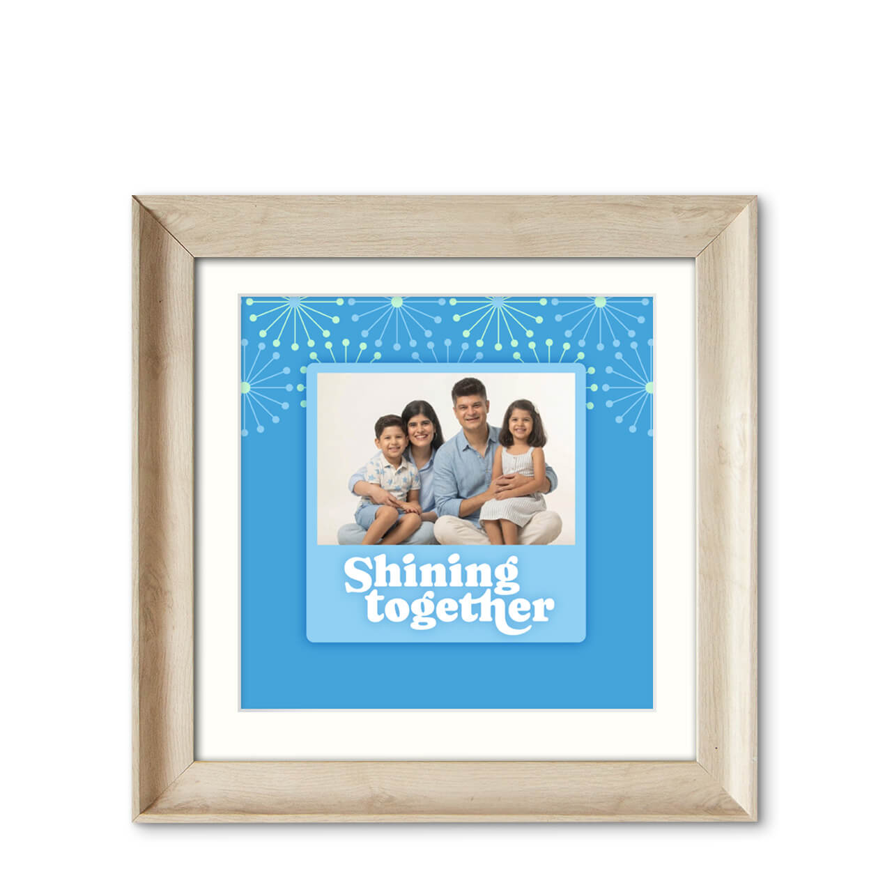 Shining Together - Natural Wood Frame with Photo Shining Together - Natural Wood Frame with Photo