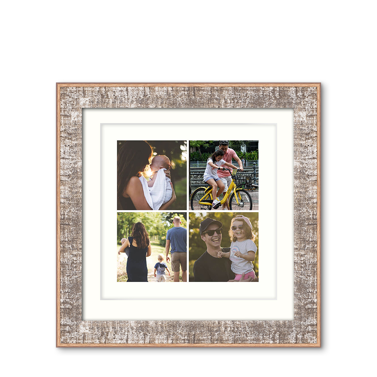 4-Photo Grid - Rustic Vibe Frame with Photo 4-Photo Grid - Rustic Vibe Frame with Photo