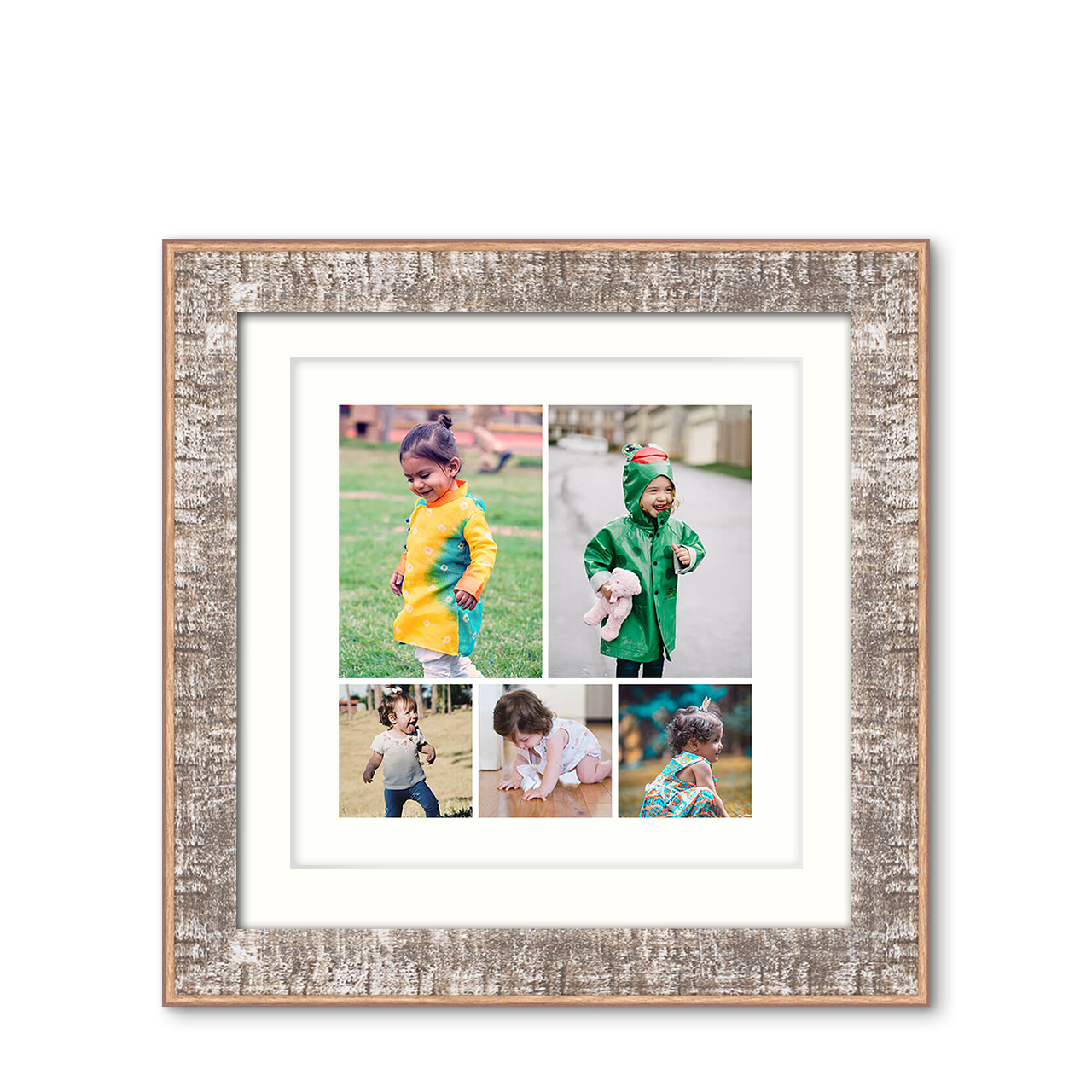 5-Photo Grid - Rustic Vibe Frame with Photo 5-Photo Grid - Rustic Vibe Frame with Photo