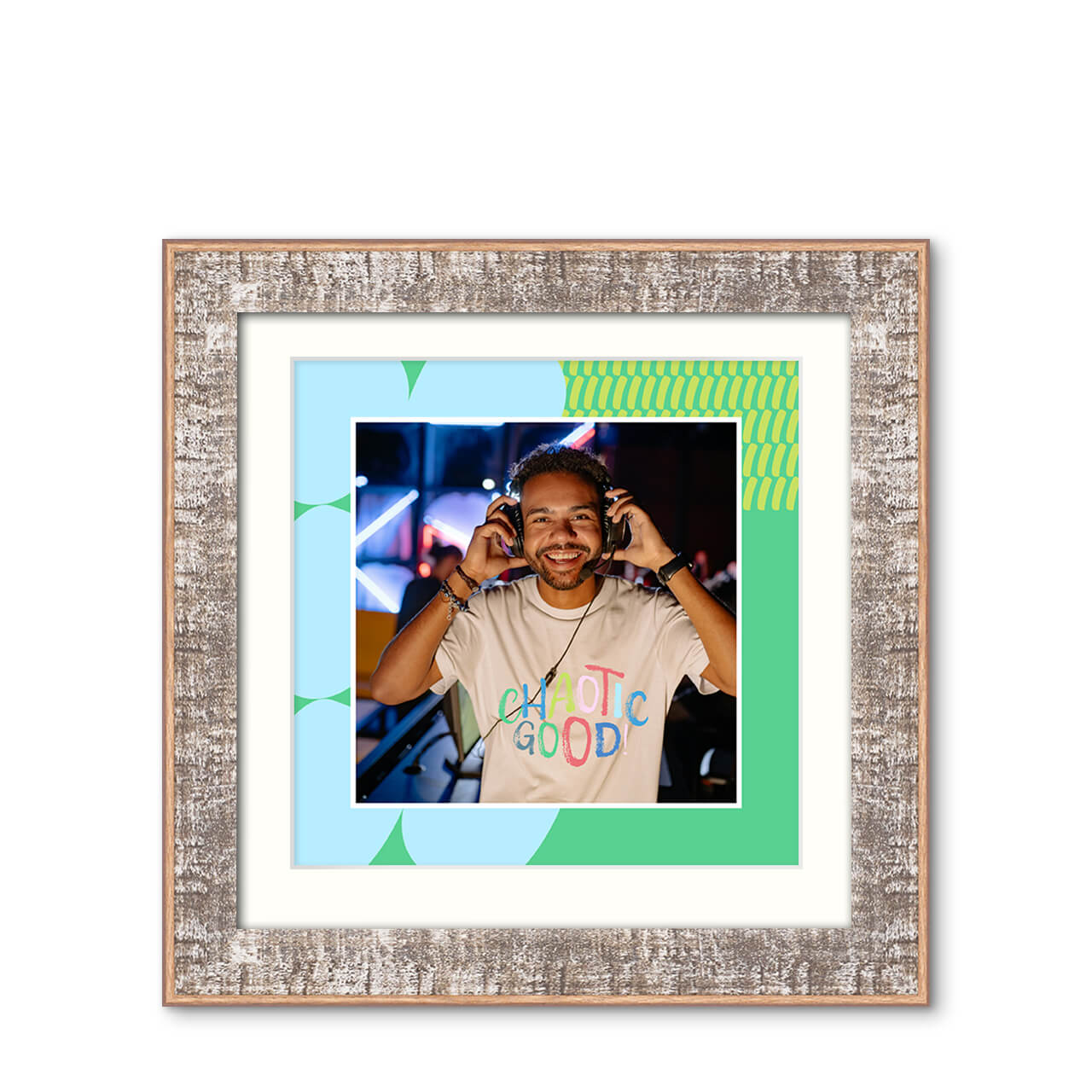 Aqua Drift - Rustic Vibe Frame with Photo Aqua Drift - Rustic Vibe Frame with Photo