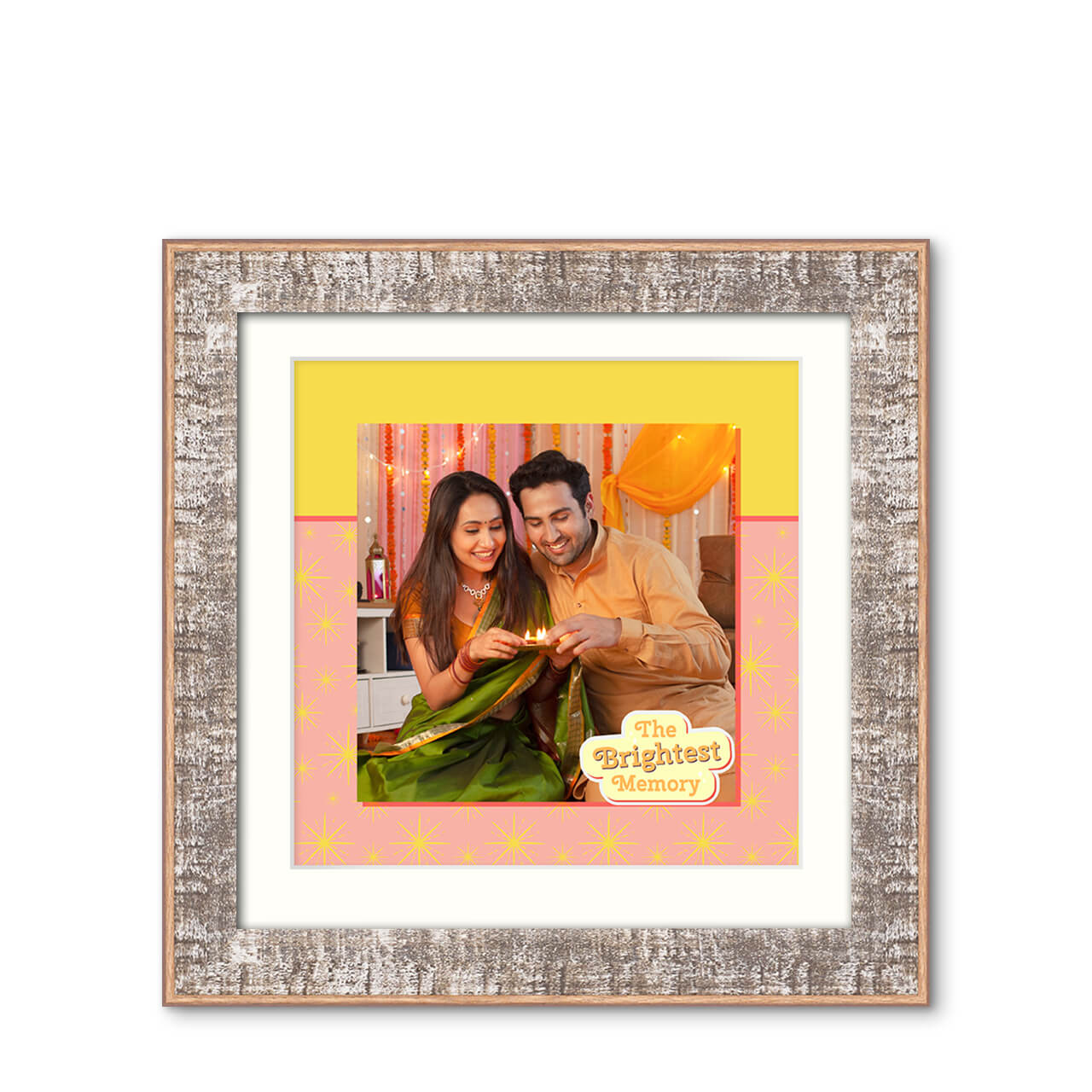 Festive Sparkle - Rustic Vibe Frame with Photo Festive Sparkle - Rustic Vibe Frame with Photo