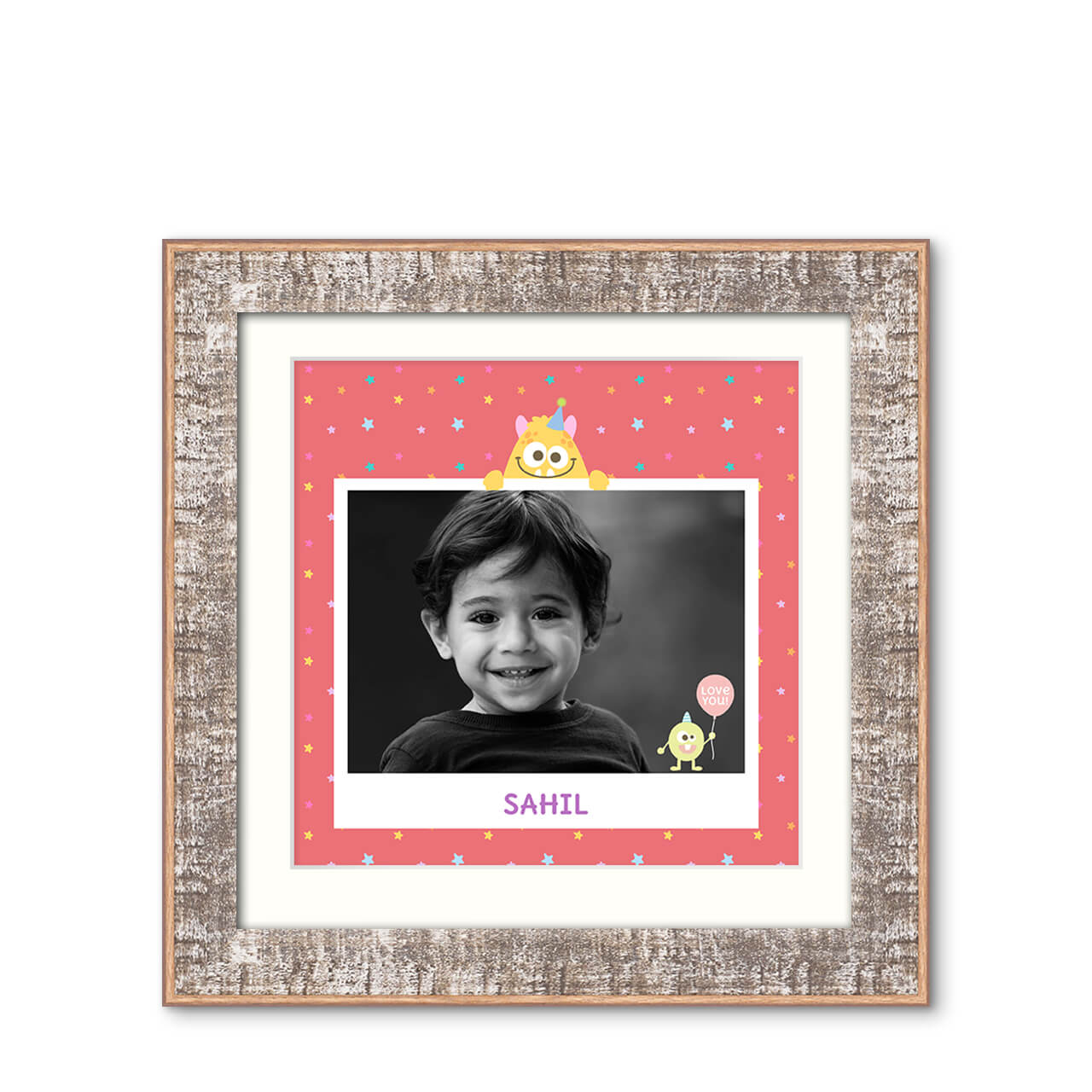 Monster Party - Rustic Vibe Frame with Photo Monster Party - Rustic Vibe Frame with Photo