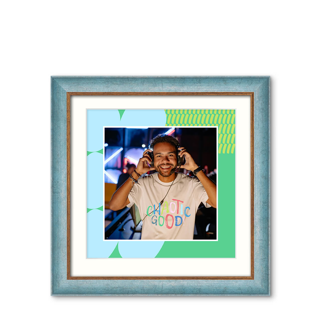 Aqua Drift - Urban Touch Frame with Photo Aqua Drift - Urban Touch Frame with Photo