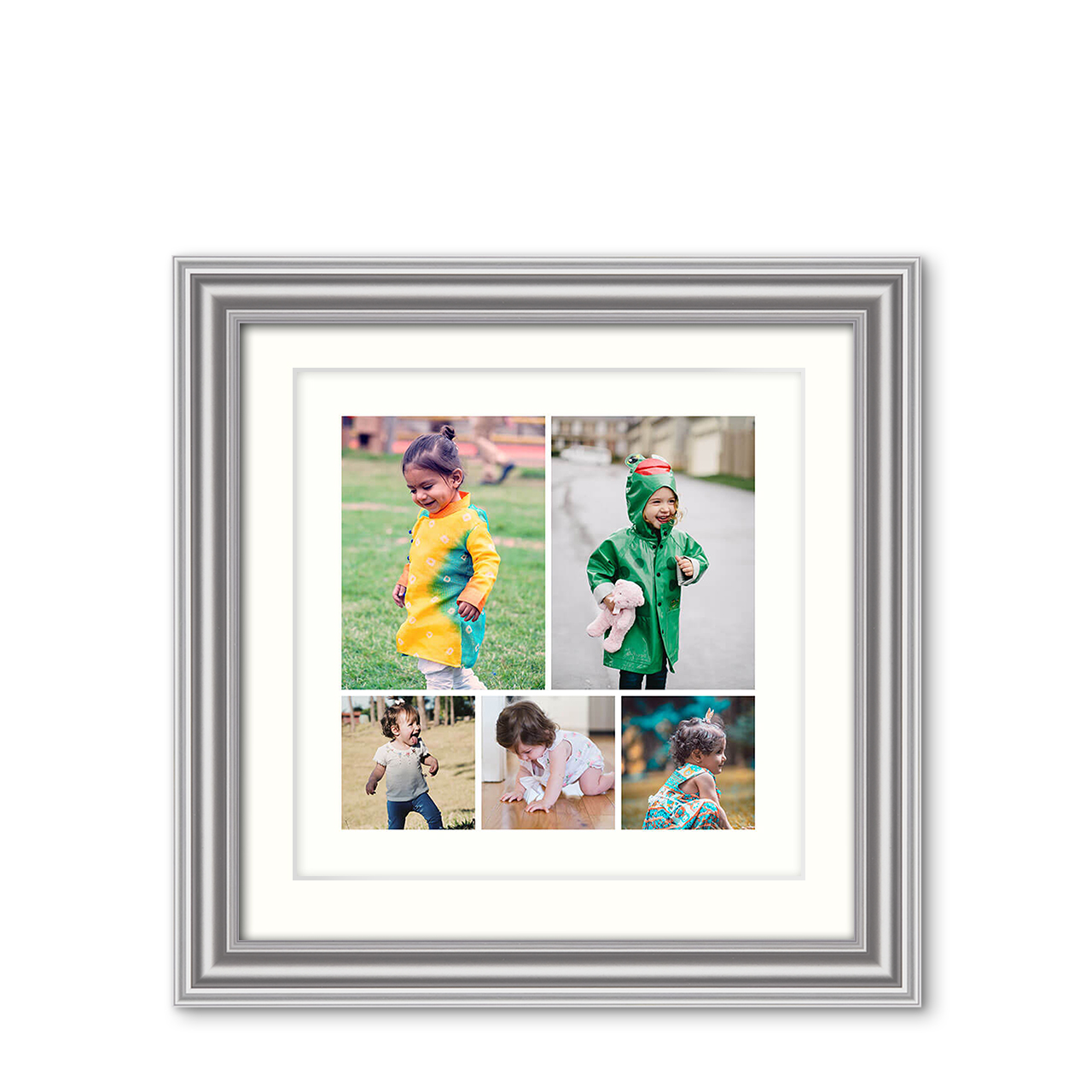 5-Photo Grid - Vintage Vibe Frame with Photo