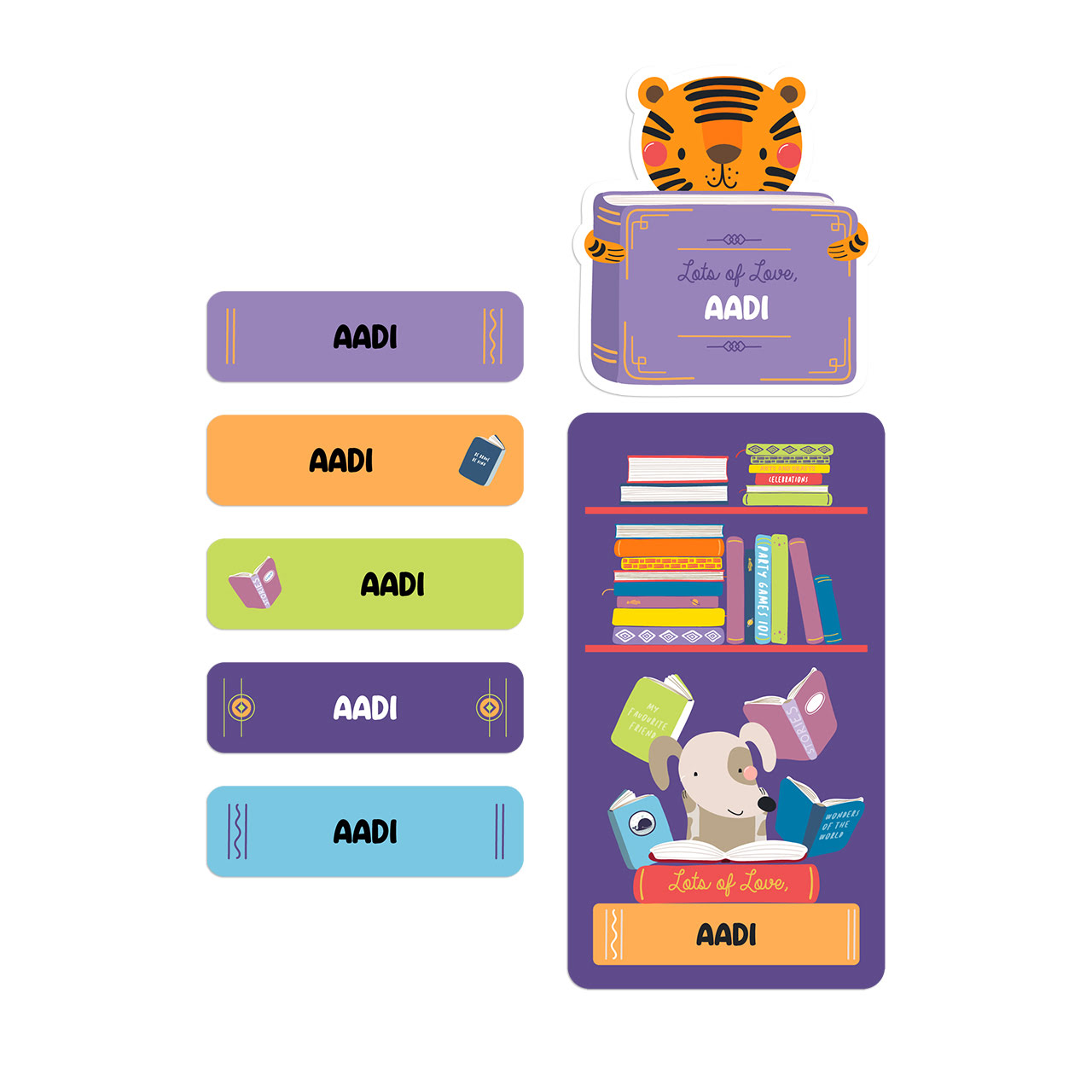 Animal Library - Name Stickers (Set of 40)