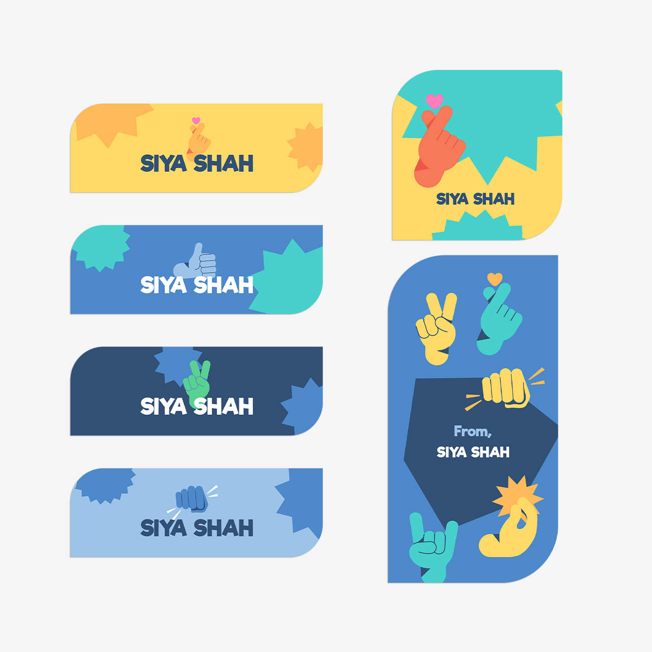 Emoji Moves - Name Stickers (Set of 40)