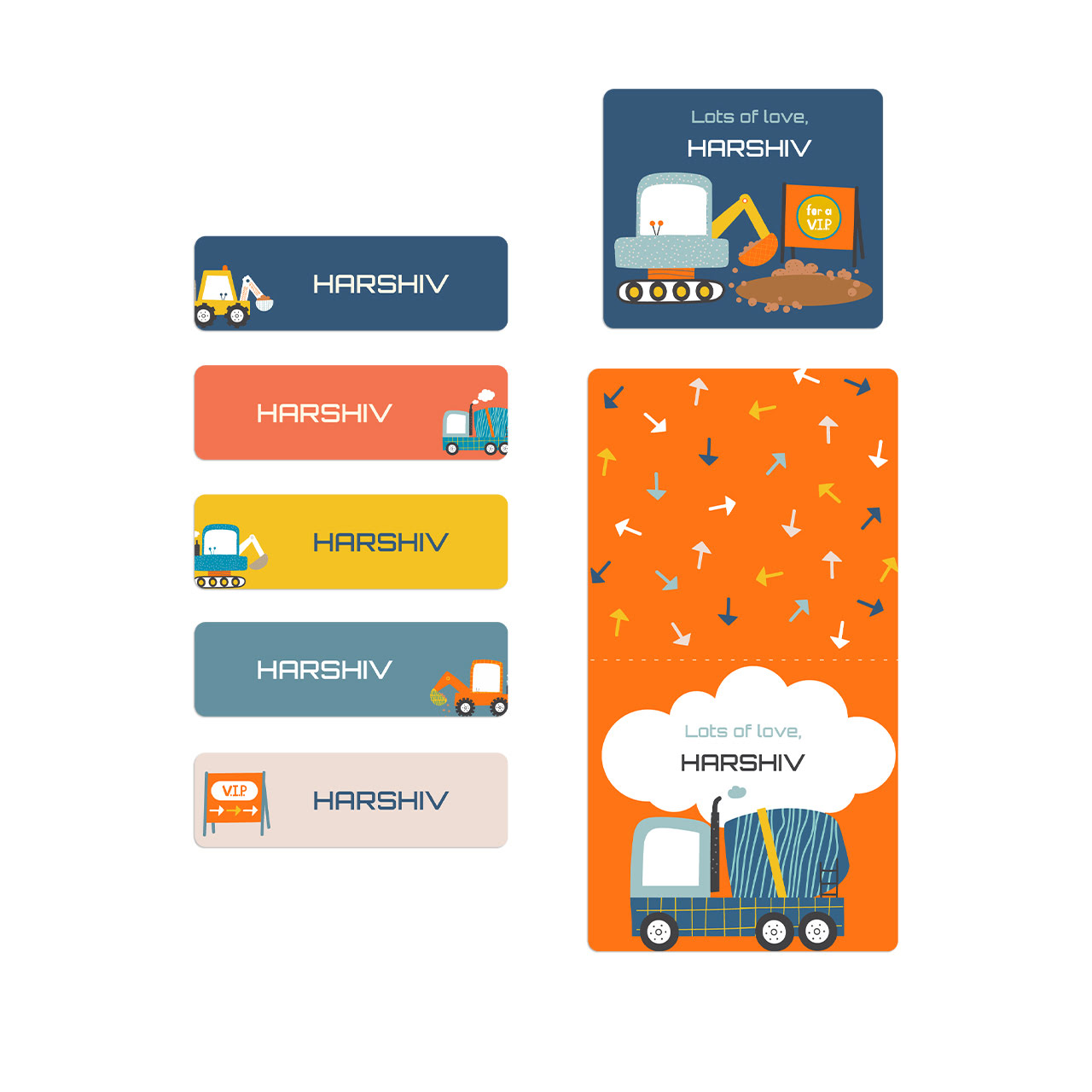 Let's Build - Name Stickers (Set of 40)