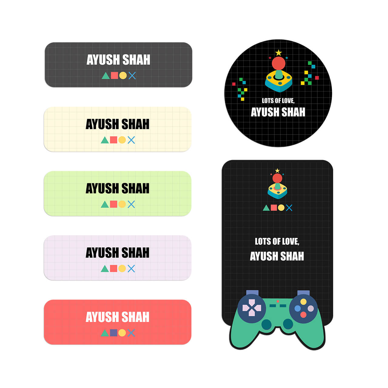 Video Game - Name Stickers (Set of 40)